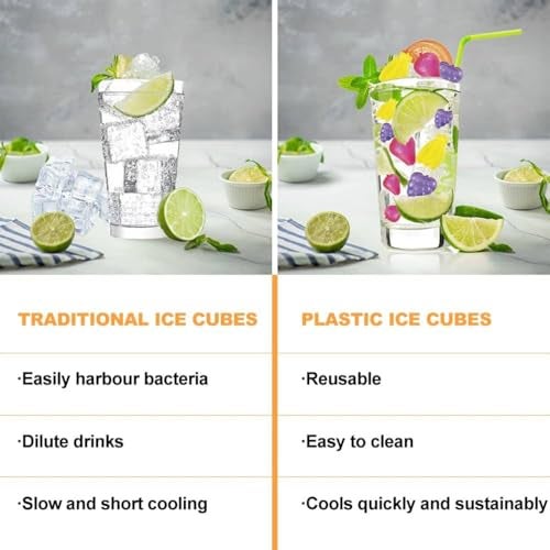 Prostuff.in® Fruit Shape Water-Filled Reusable Ice Cubes Washable & Durable Silicone Mould Cooling Ice Cube for Home & Restaurant Chilled Fridge Drinks,Whiskey, Multicolor Pack of 24 Pcs - Image 3