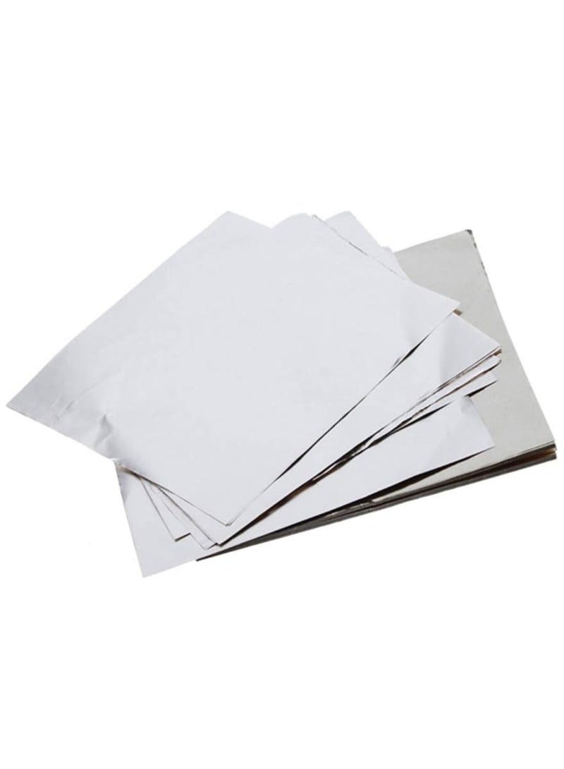 Aluminum Foils Paper Chocolate Candy Wrapping/Packing Sheets, Silver, 10*10CM, Pack of 100 - Image 1