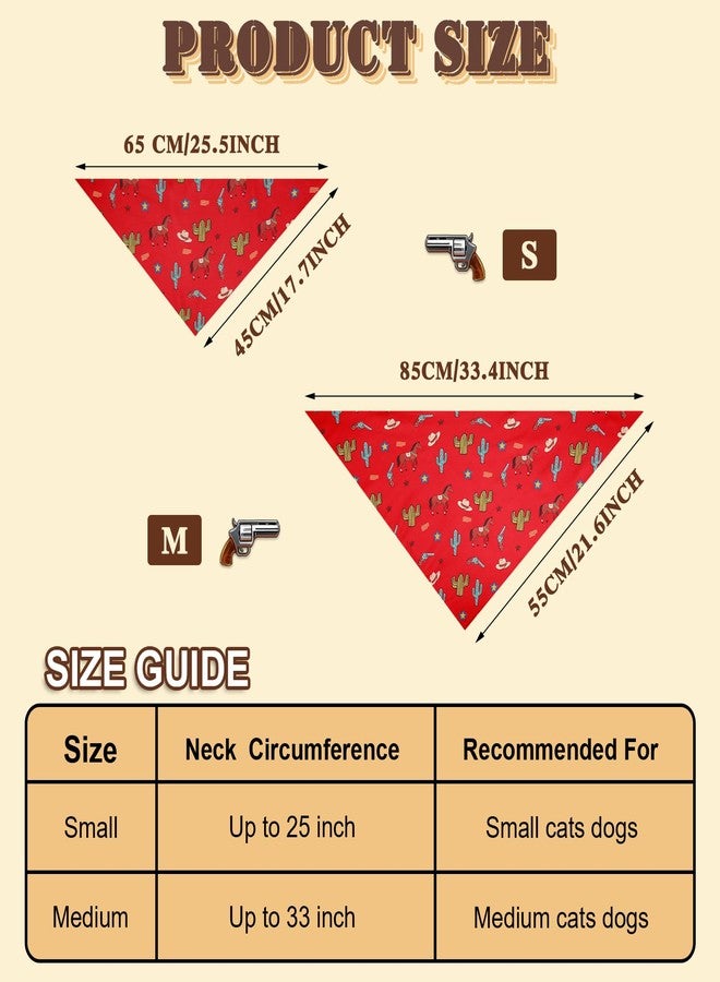HOWWFALY Pet Cowboy Costume Set Dog Halloween Costumes Cat Cowboy Hat & Bandana Scarf for Small Medium Breeds(Red, Small) - Image 4