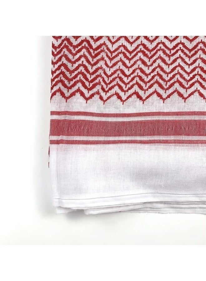 أمياي وشاح شماغ عربي للرجال - وشاح صحراوي تقليدي من الشرق الأوسط، غطاء رأس تكتيكي للوجه والرقبة، وشاح عربي قطني - Image 2