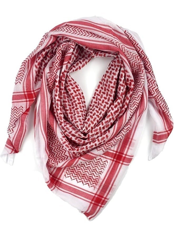 أمياي وشاح شماغ عربي للرجال - وشاح صحراوي تقليدي من الشرق الأوسط، غطاء رأس تكتيكي للوجه والرقبة، وشاح عربي قطني - Image 1