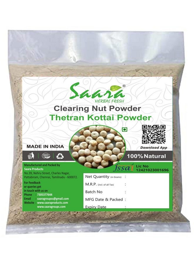 Saara مسحوق سارا العشبي الطازج ثتران كوتاي، 100 جرام، مسحوق بذور نيرمالي، مسحوق جوز الشفاء، مسحوق سماشودهان أكهروت، مسحوق تيتامبارال، 100 جرام (عبوة 1 × 100 جرام) - Image 1