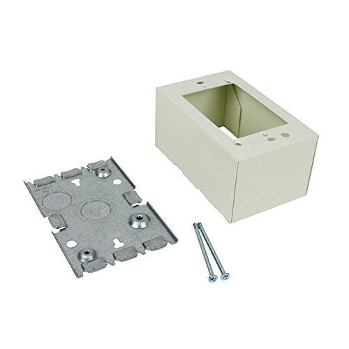 WIREMOLD Legrand Wiremold V5744S Metal Raceway for Extending Power, 500 and 700 Series, 1 Gang Deep Switch and Outlet Box, 2 1/4" Deep, Ivory (1 Pack) - Image 5