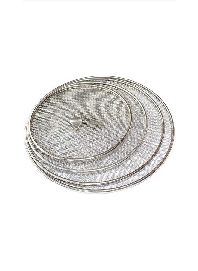 ROYALS غطاء وعاء / إناء من الفولاذ المقاوم للصدأ من رويالز (6،7،8،9 بوصة، مجموعة 4 قطع) | أغطية شبكية للمطبخ للأواني - Image 1