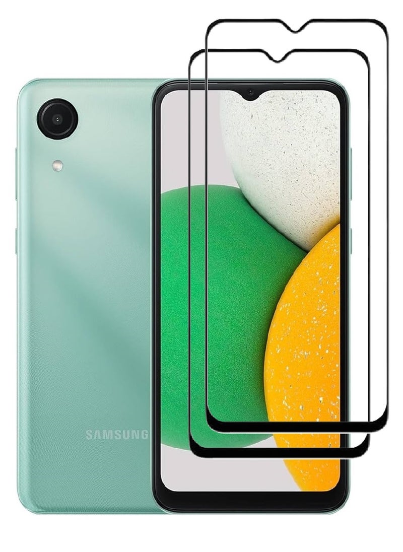 AINA 2 Pieces Tempered Glass Screen Protector 5D Designed For Samsung Galaxy A03 Core Full Glue Edge to Edge Full Screen Coverage And Bubble Free - Image 1