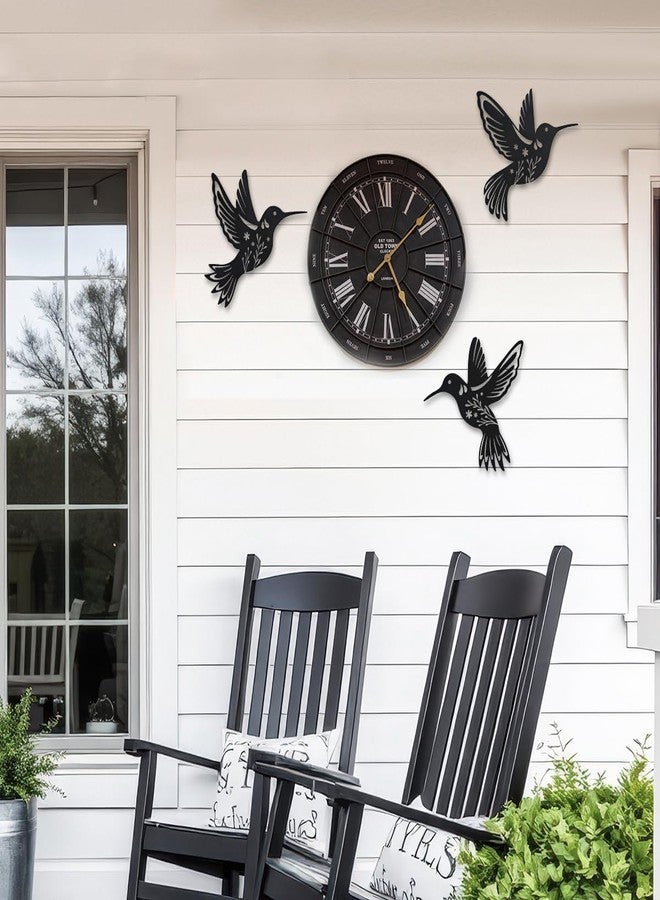 Daogtc Metal Hummingbird Wall Art Decor,Flower and Bird Natural Art Theme Decoration for Home Kitchen Patio Bedroom Living Room Bathroom(3 Pack) - Image 5