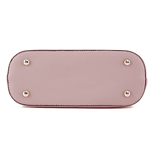 SG SUGU Lunar Lightweight Medium Dome Crossbody Bag Shoulder Bag with Double Tassels | Zipper Pocket | Adjustable Strap|Blush - Image 4