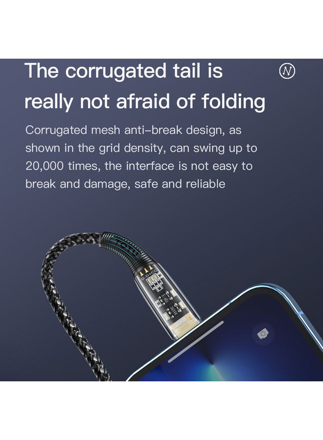 TOTU BPD-010 Exploer Series USB-C / Type-C to 8 Pin PD Fast Charging Data Cable,length：1.2m(Black) - Image 4