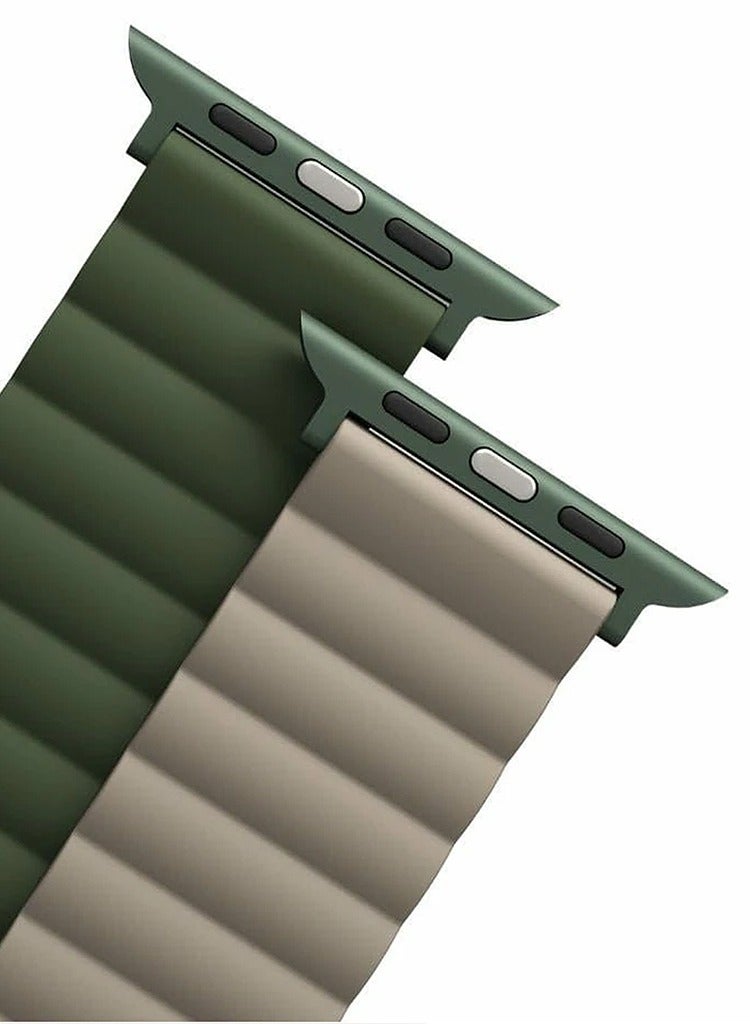 يونيك حزام ساعة آبل عكسي 45/42/44/49 مم، UNIQ Revix لون رمادي حمامة أبيض - Image 1