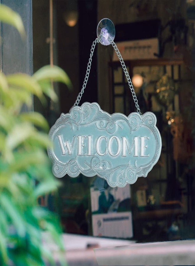 ALL CHIC Metal Welcome Sign for Front Door Hanging welcome decor Welcome Door Sign Small Hanging Welcome Sign Door Decor Welcome Back Decorations Farmhouse Welcome Sign Decor Front Porch Weclome Sign - Image 4