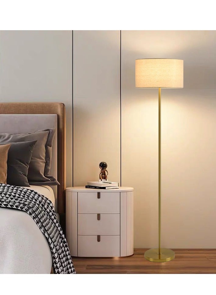 مصباح أرضي ذهبي عصري بتحكم عن بعد، تعتيم تدريجي وضبط حرارة اللون، 12 واط LED، مقاس 160×38 سم، قاعدة ذهبية – لغرفة المعيشة، النوم، والمكتب