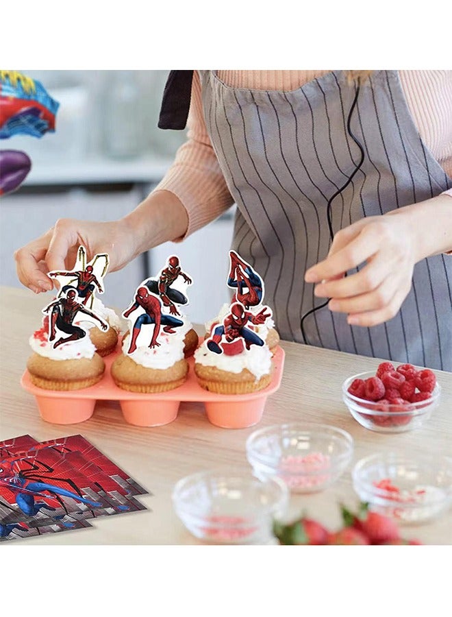 Beyond Spider Man Themed Birthday Party Supplies, Birthday Decorations Favors Kit for Boys, Include Birthday Banner Balloons Cake Toppers Party Decor (Colorful) - Image 4