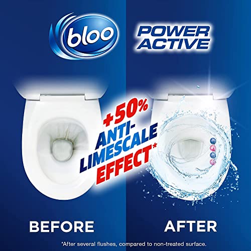 Bloo Solid Rim Block Power Active Flower | 4 in 1 Toilet Cleaner with Anti-Limescale, Cleaning Foam, Dirt Protection and Extra Freshness | Value Pack 3x50g - Image 3