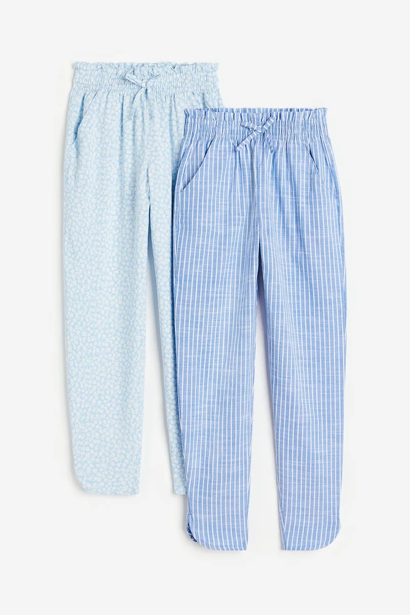 H&M 2-pack paper bag trousers