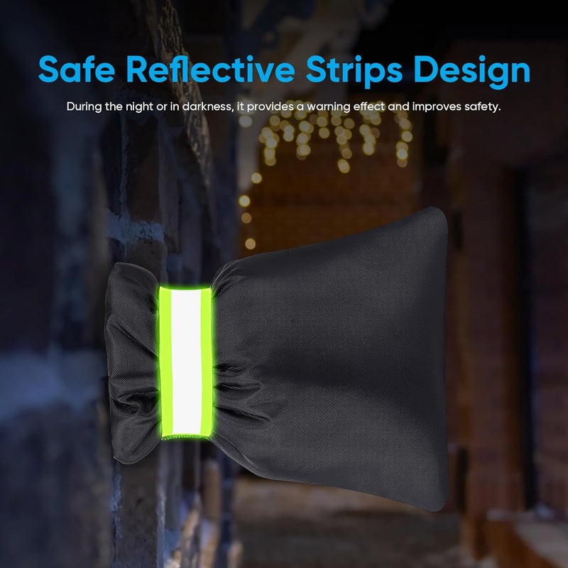 HOMETOPIA 16Pack Outdoor Faucet Covers for Winter - 6.1"W x 8.3"H Outside Hose Bib Spigot Covers Protector Socks for Winter Freeze Protection Insulation Reusable Waterproof Insulated backflow Cover,Black - Image 2