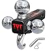 TYT Trailer Hitch Tri Ball Mount with Tow HookFits 2 inch ReceiverTriple Balls 178 2 251610000 lbs GTW1000 lbs TWwith Hitch pin - Image 2