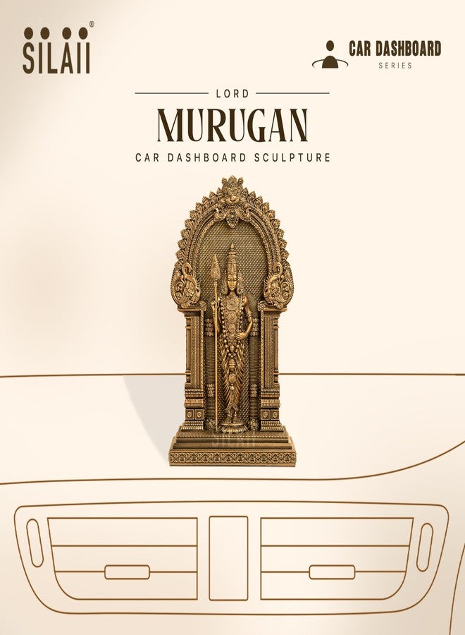 SILAII Lord Murugan Car Dashboard Idol - 3.5 Inch | Antique Bronze Murugan Idol | God Idol for Home, Office & Pooja Room | Ideal for Gifting - Image 5
