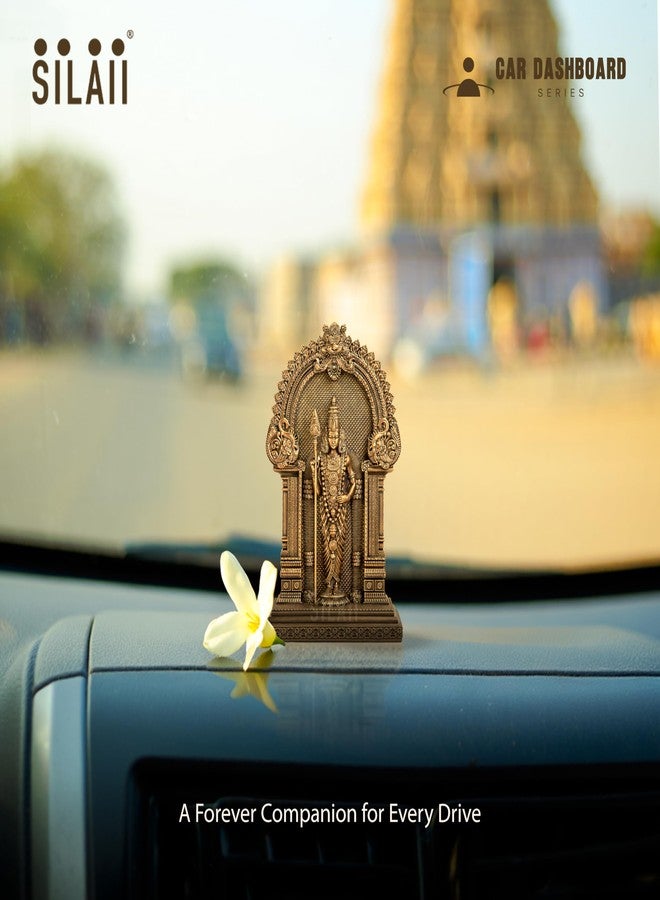 SILAII Lord Murugan Car Dashboard Idol - 3.5 Inch | Antique Bronze Murugan Idol | God Idol for Home, Office & Pooja Room | Ideal for Gifting - Image 3