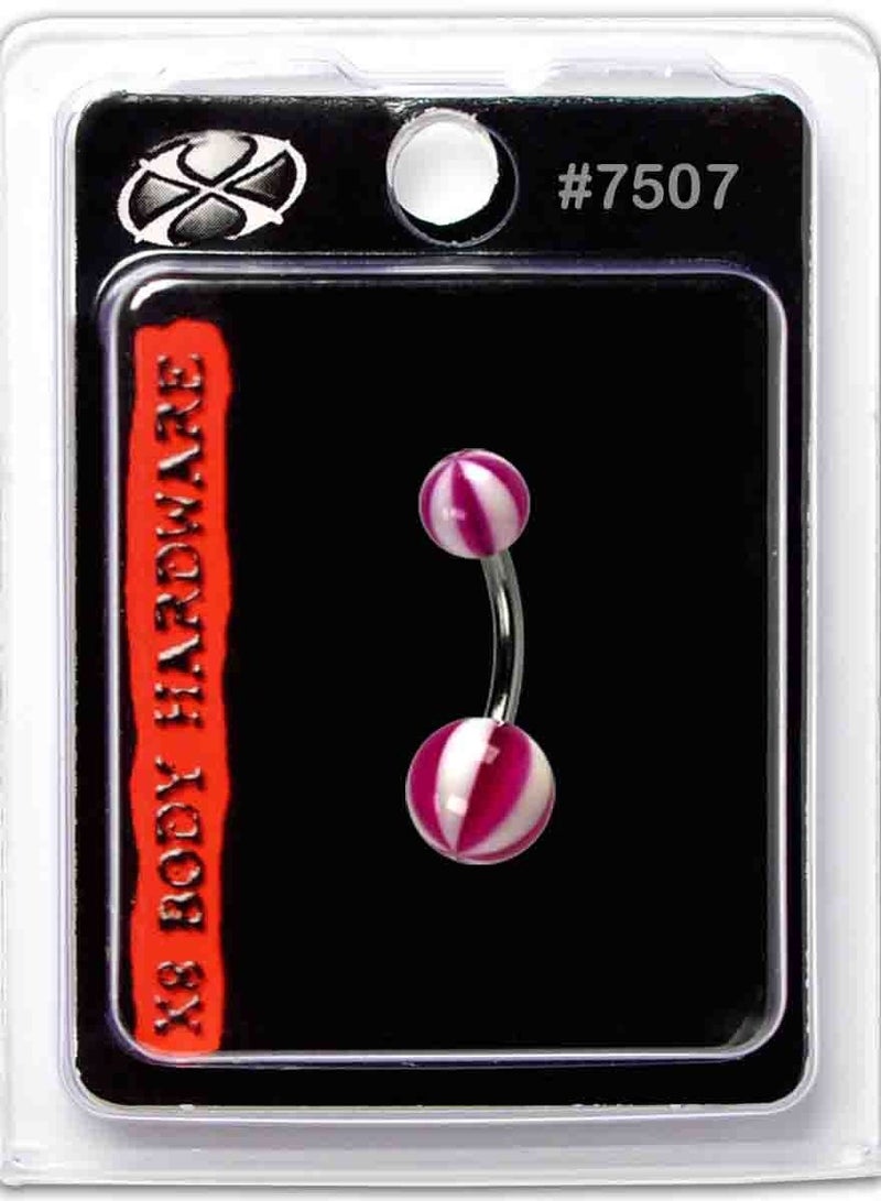 إكس 8 بودي هاردوير الفولاذ المقاوم للصدأ الجراحية 316L الاكريليك 10 مم الأرجواني حلوى السرة - Image 1