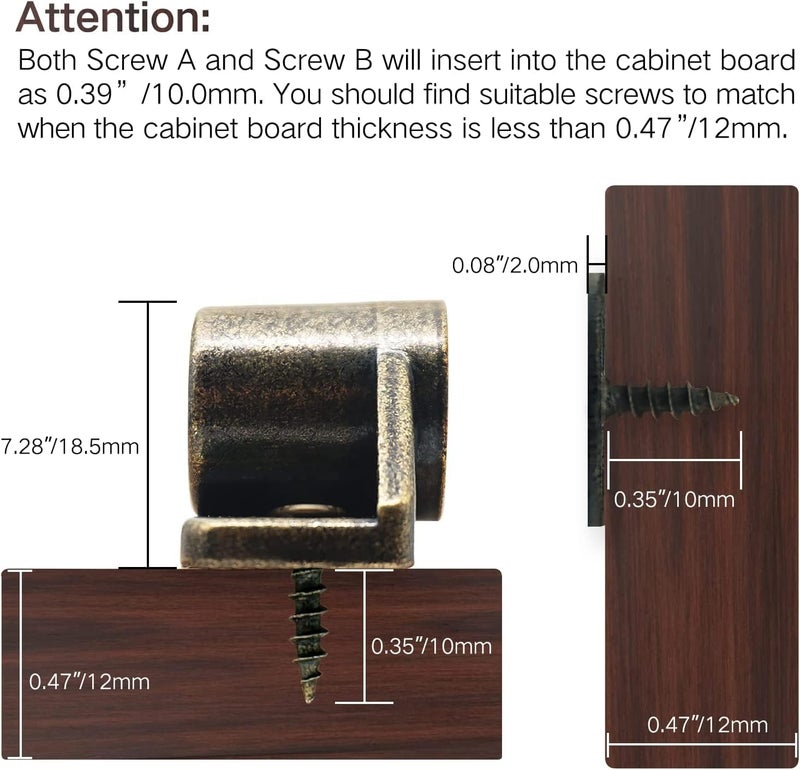 sunivaca Magnetic Door Catch, 4 Pack Rare Earth Cabinet Door Magnets - Bronze - Image 4