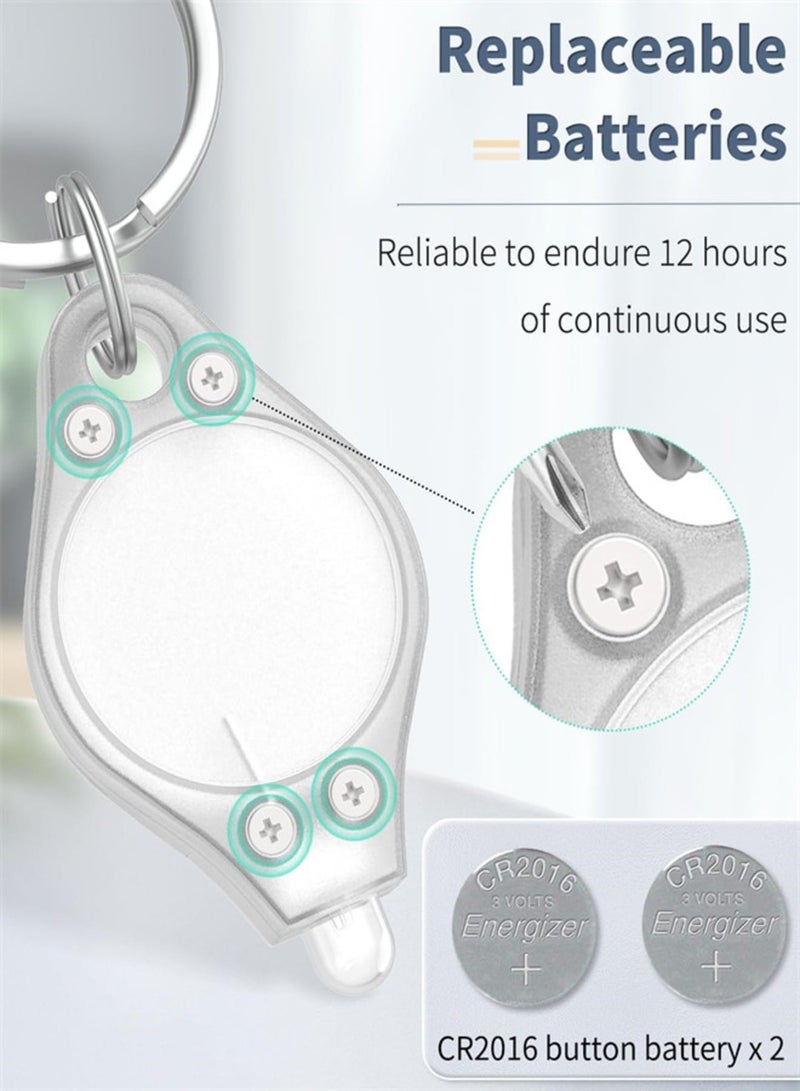 Luckam 7 Pack LED Flashlight Keychain, Mini Keychain Light 14 Lumen Portable Ultra Bright, Battery Powered Key Ring Torch for Outdoor Camping Hiking and Emergency Lighting - Image 2