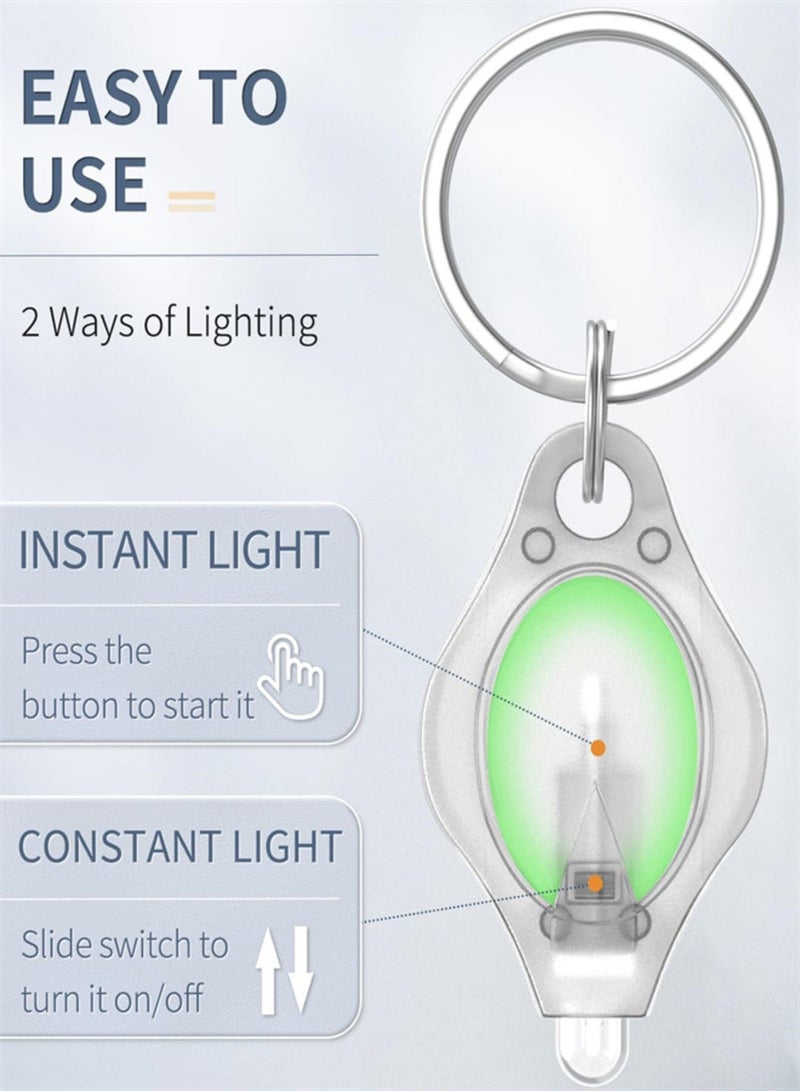 Luckam 7 Pack LED Flashlight Keychain, Mini Keychain Light 14 Lumen Portable Ultra Bright, Battery Powered Key Ring Torch for Outdoor Camping Hiking and Emergency Lighting - Image 4