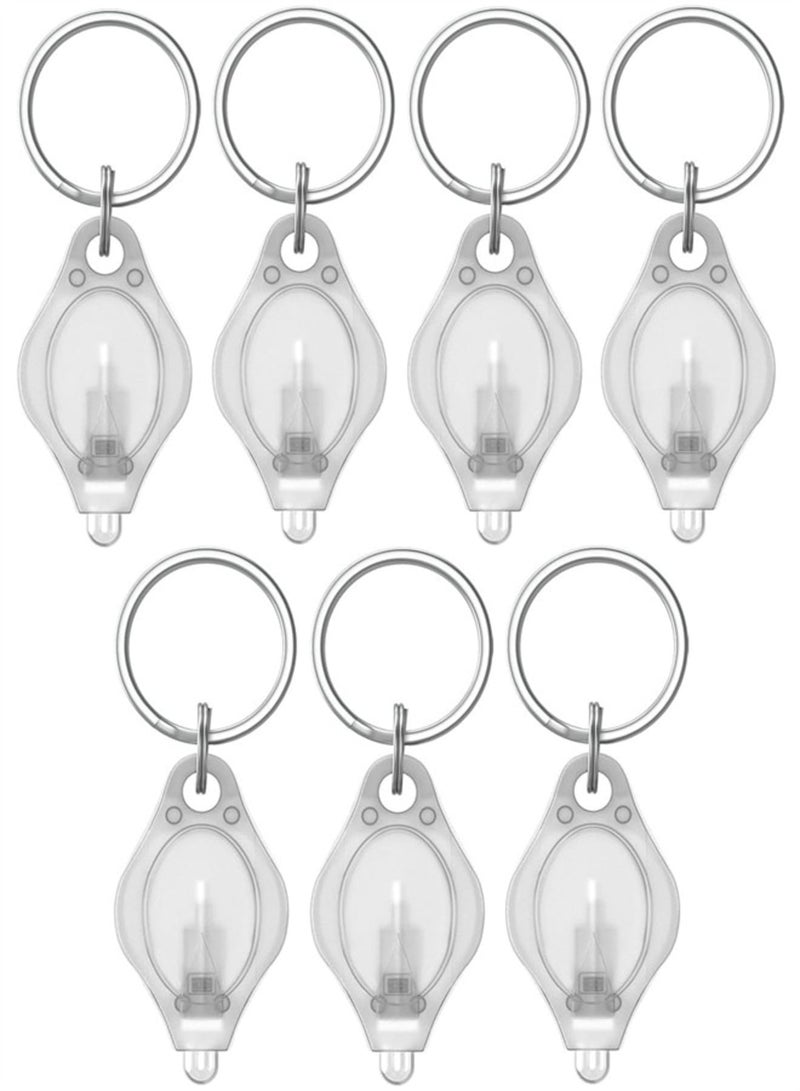 Luckam 7 Pack LED Flashlight Keychain, Mini Keychain Light 14 Lumen Portable Ultra Bright, Battery Powered Key Ring Torch for Outdoor Camping Hiking and Emergency Lighting - Image 1