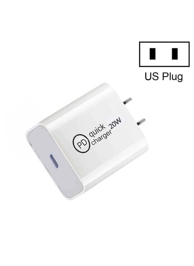 HuHa - SDC-20W PD 20W Single USB-C / Type-C Interface Travel Charger US Plug - Image 1