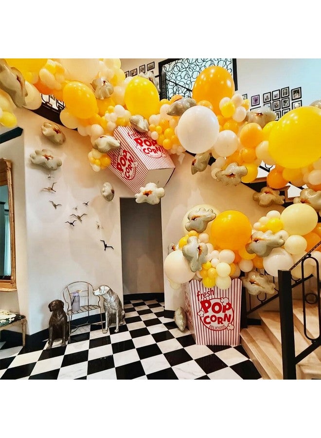 CYMYLAR CYMYLAR 6pcs Cartoon Big Popcorn Balloons Movie Popcorn Foil Balloon for Popcorn Movie Birthday Party Decoration Movie Night Themed Party Carnival Party Slumber Party Kid Food Theme Party Decoration  - Image 3