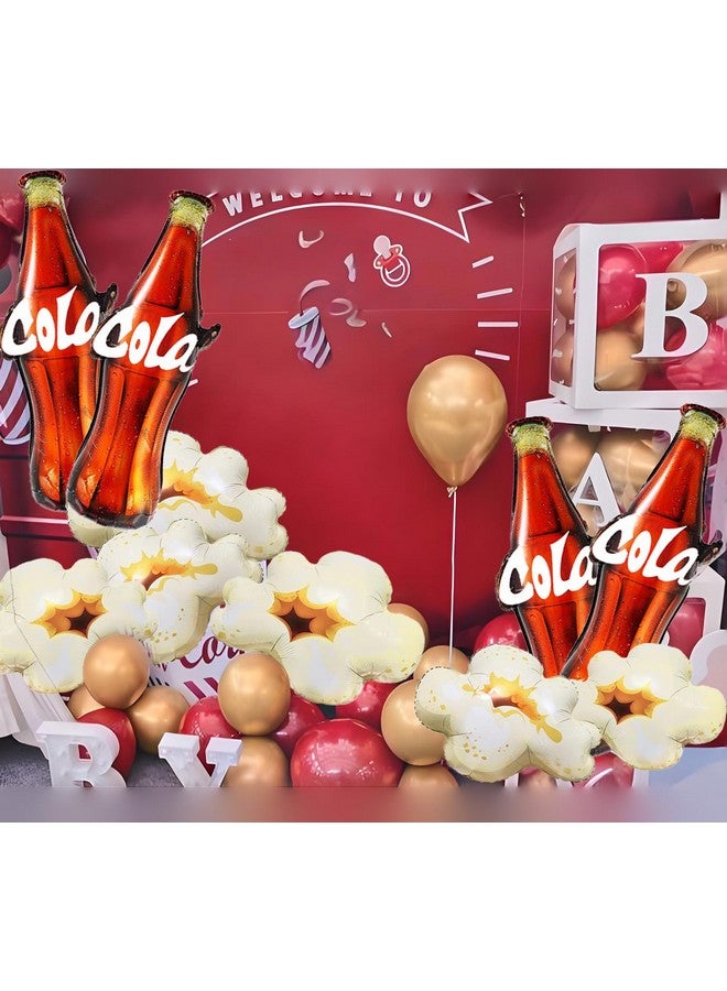 CYMYLAR CYMYLAR 6pcs Cartoon Big Popcorn Balloons Movie Popcorn Foil Balloon for Popcorn Movie Birthday Party Decoration Movie Night Themed Party Carnival Party Slumber Party Kid Food Theme Party Decoration  - Image 5