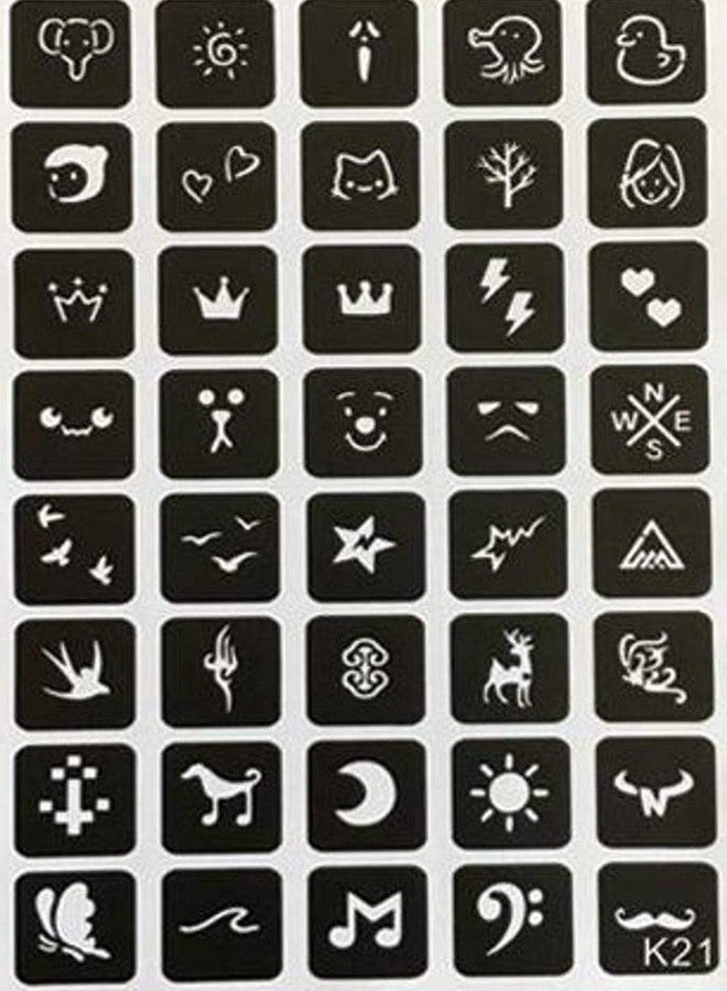 إيفاناز ملصقات حناء إيفانا لليدين | الجسم | الأصابع | الوجه للنساء والفتيات والأطفال، عبوة من قطعتين، NIV-389 - Image 1