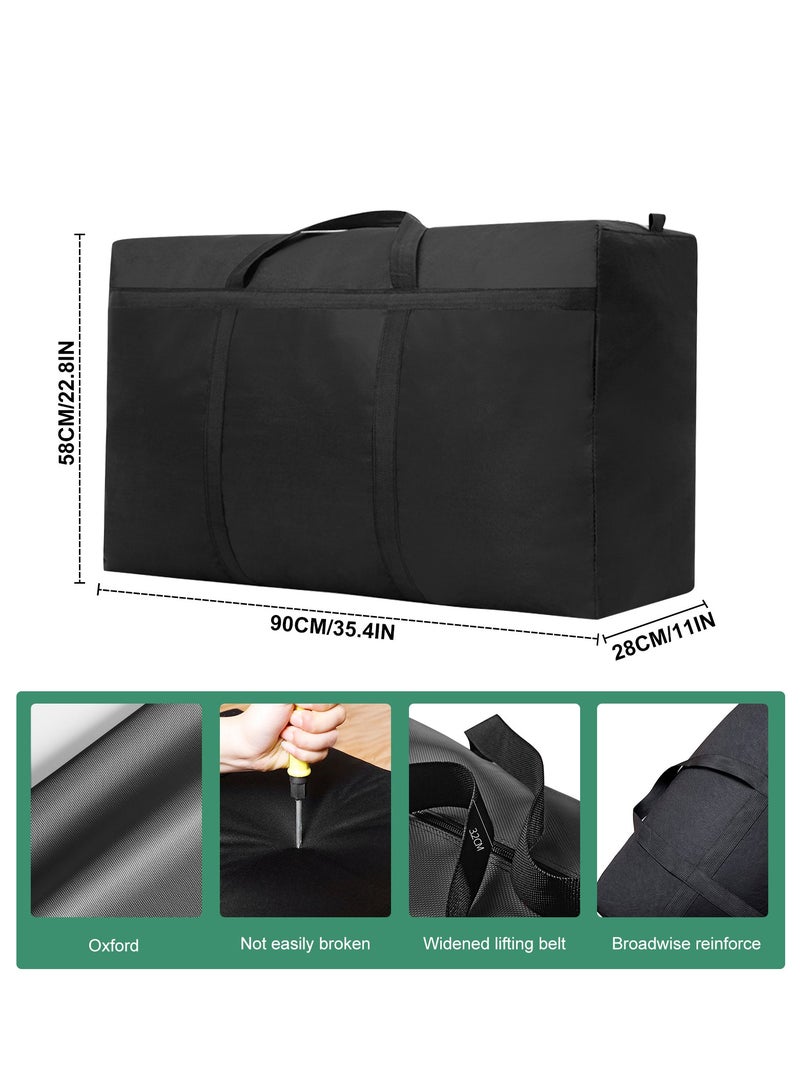 HomarKet 2 Pack Extra Large Moving Bags with Strong Zippers & Carrying Handles, Storage Bags Storage Totes for Clothes, Moving Supplies, Space Saving Oversized Storage Bag Organizer for Moving,Traveling (154L)  - Image 2