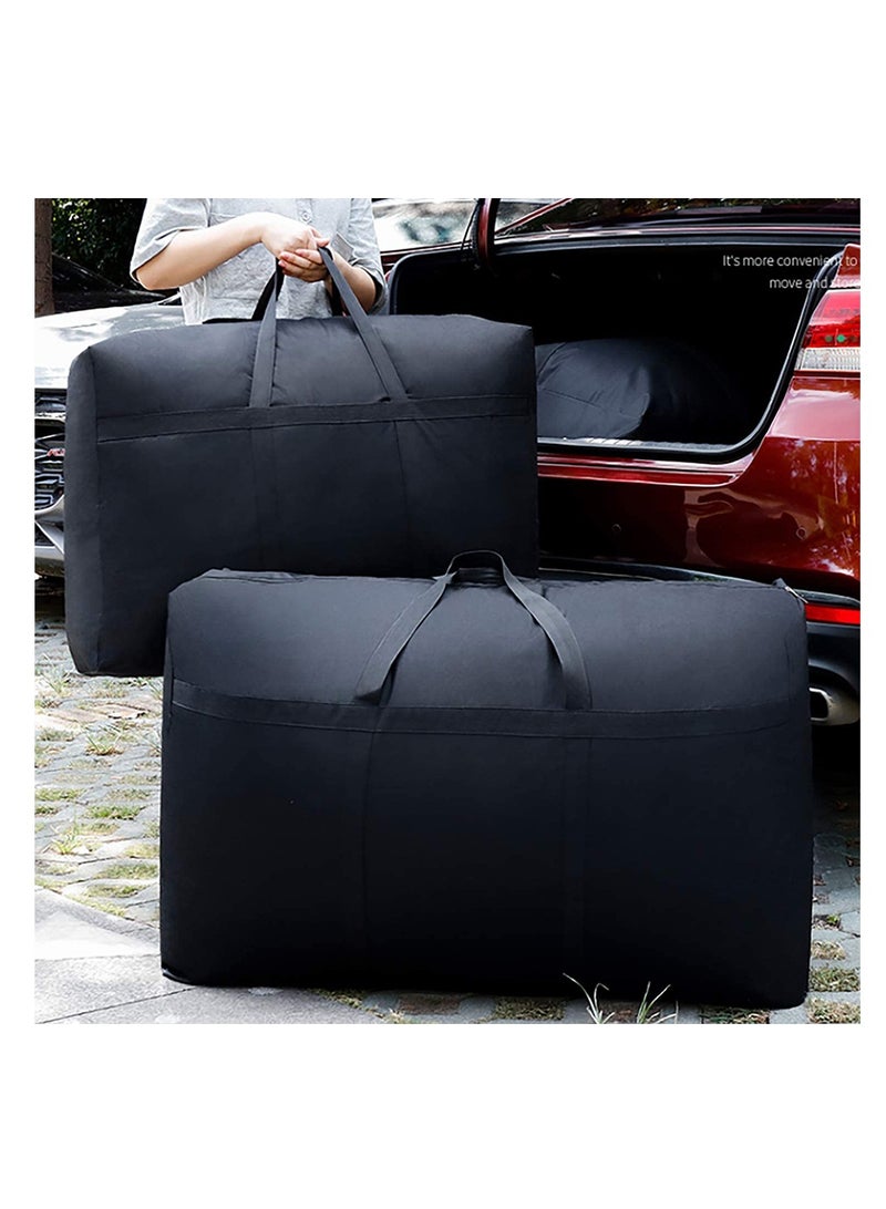 HomarKet 2 Pack Extra Large Moving Bags with Strong Zippers & Carrying Handles, Storage Bags Storage Totes for Clothes, Moving Supplies, Space Saving Oversized Storage Bag Organizer for Moving,Traveling (154L)  - Image 1