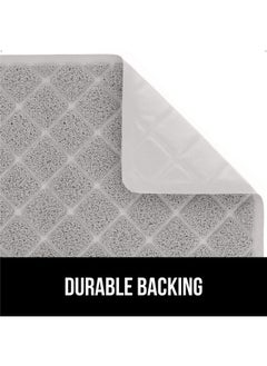 Gorilla Grip Gorilla Grip Water Resistant Cat Litter Box Trapping Mat 35X23, Easy Clean, Textured Backing, Traps Mess For Cleaner Floors, Less Waste, Stays In Place For Cats, Soft On Paws, Gray  - Image 4