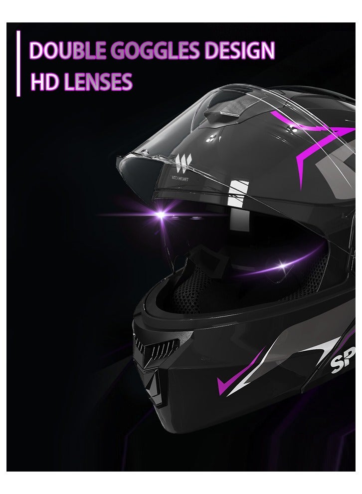 Generic Motorcycle helmet flip up helmet ABS material DOT  - Image 4