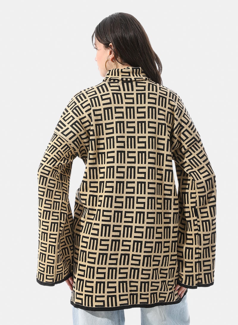 Andora Dropped Shoulders Pullover With High Neck - Image 3