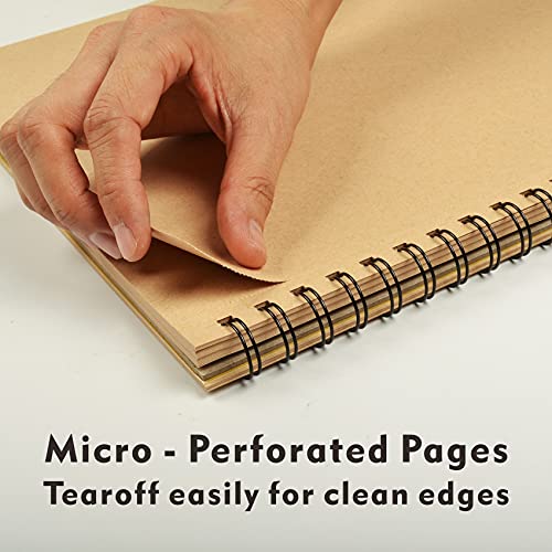 Pasler 5.5X8.5 Toned tan Sketch Pad, 2 Pack,100 Sheets (86lb./128gsm), Spiral Bound Artist Sketch Book, Acid Free Drawing Paper (2 Pack) - Image 4