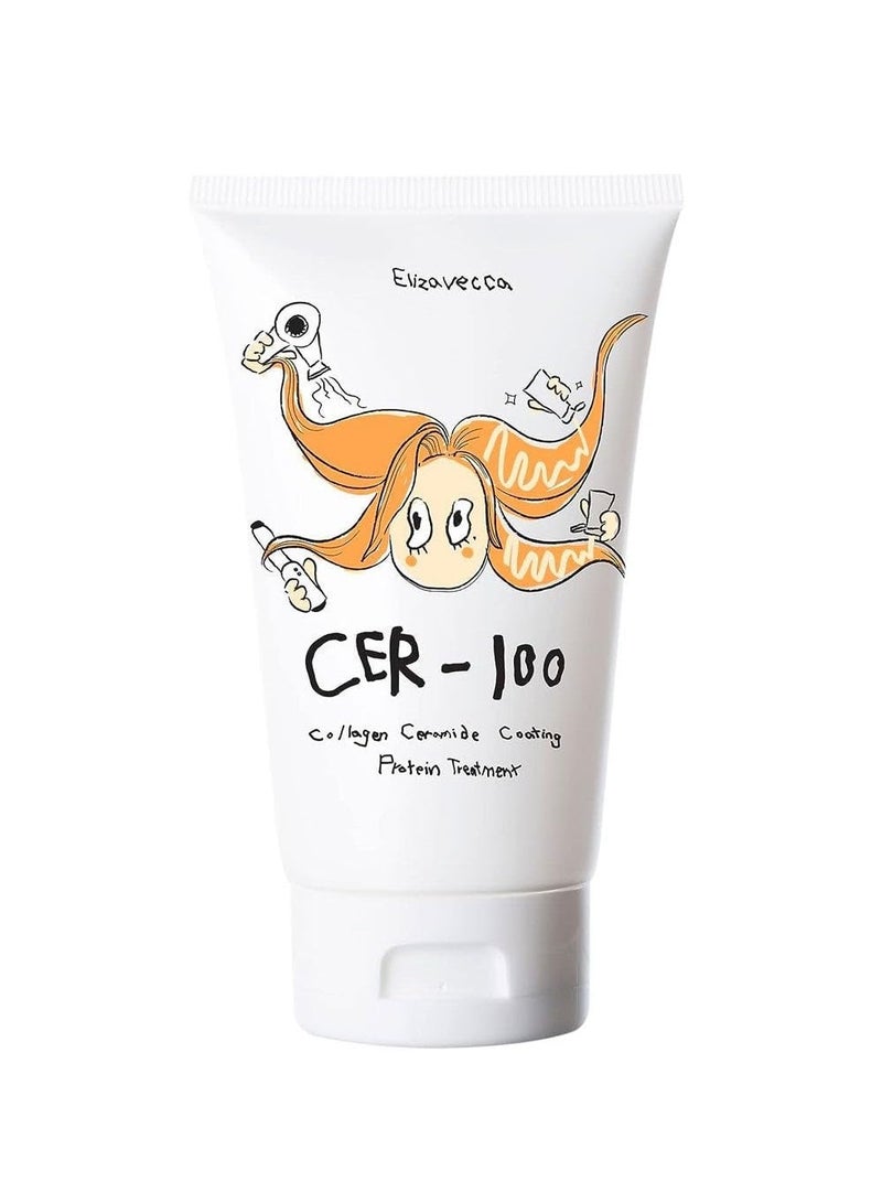 إليزافيكا علاج بروتين طلاء سيراميد بالكولاجين من ميلكي بيجي، أبيض، 3.38 أونصة - Image 1