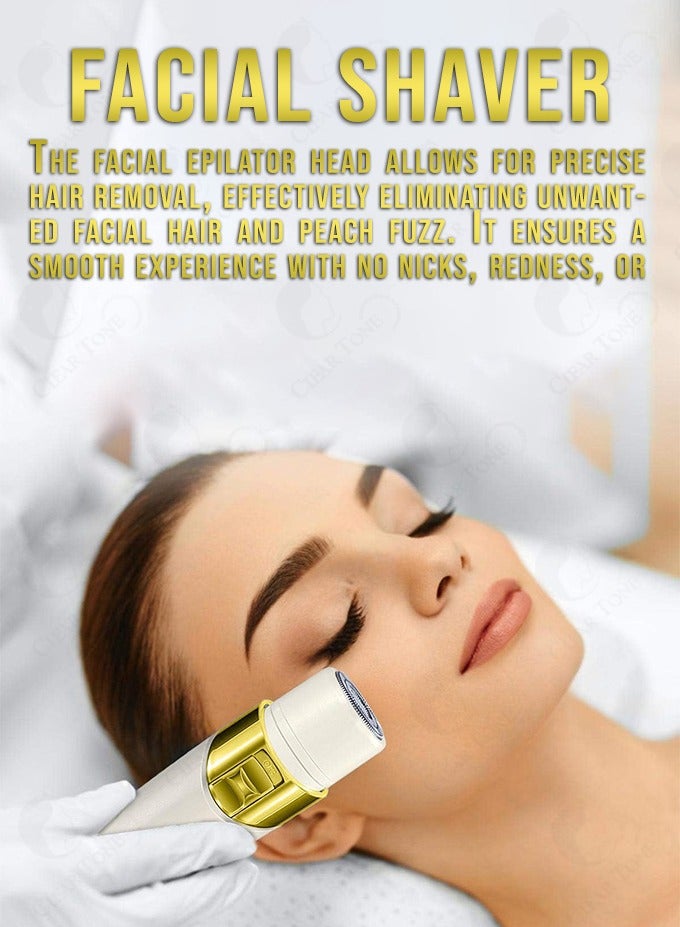 دينجلينج ماكينة حلاقة نسائية متعددة الاستخدامات محمولة ٥ في ١ مع ملحقات قابلة للتبديل - ماكينة تشذيب شعر الأنف | ماكينة تشذيب الحواجب | ماكينة حلاقة للوجه والمناطق الحساسة | فرشاة تنظيف | مجموعة عناية شخصية قابلة لإعادة الشحن للنساء مع شحن USB وبطارية طويلة الأمد - Image 5