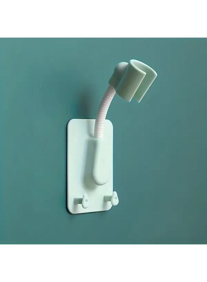 Green Adjustable 360 Rotating Shower Head Holder with Double Hooks Easy Installation - Image 1