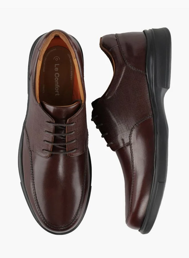 Le Confort Men Lace-Up Leather Derby Shoes