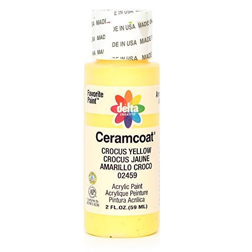 Delta Creative Ceramcoat Acrylic Paint in Assorted Colors (2 oz), 2459, Crocus Yellow - Image 1