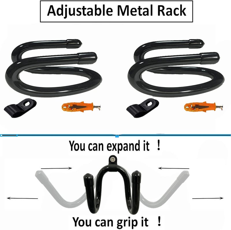Pmsanzay 2 Pack Universal Over The Seat Hard Hat Rack, Wall Mount Hard Hat Holder Hanger Hook - Strong & Flexible for Variety of Hard Hat - Simple to install. Your hard hat is always right within arms reach. - Image 2