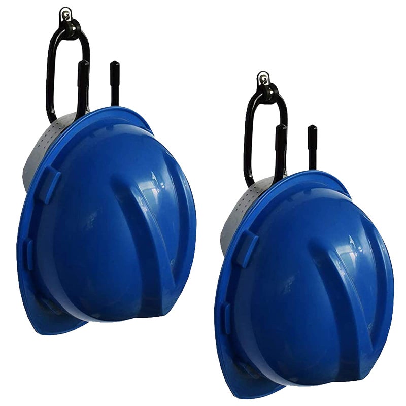 Pmsanzay 2 Pack Universal Over The Seat Hard Hat Rack, Wall Mount Hard Hat Holder Hanger Hook - Strong & Flexible for Variety of Hard Hat - Simple to install. Your hard hat is always right within arms reach. - Image 5