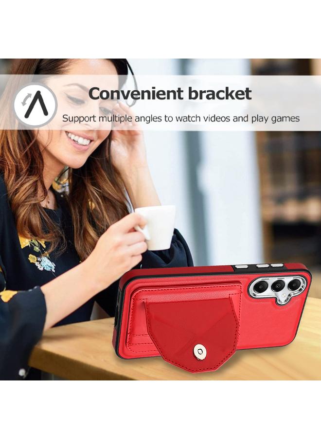 اس-توب جراب لهاتف Samsung Galaxy S23 FE 5G مصنوع من الجلد المقاوم للصدمات مع حامل للبطاقات - Image 5