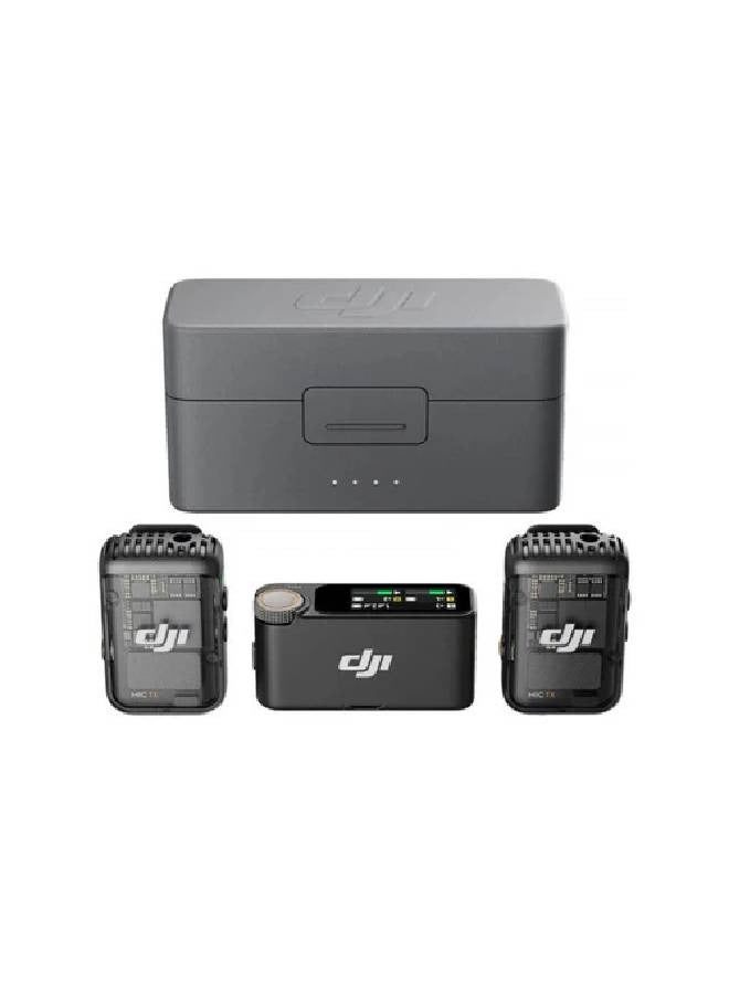 دي جي آي DJI Mic Wireless Microphone 2 Sender System for Smartphones, Cameras, Laptops, Compact and Portable Wireless Mic Microphone 2 Black - Image 1