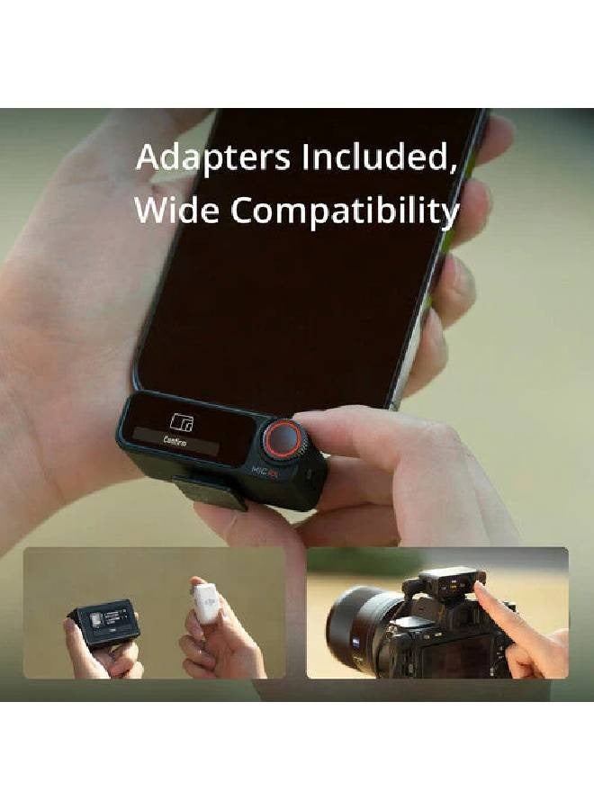 دي جي آي DJI Mic Wireless Microphone 2 Sender System for Smartphones, Cameras, Laptops, Compact and Portable Wireless Mic Microphone 2 Black - Image 4