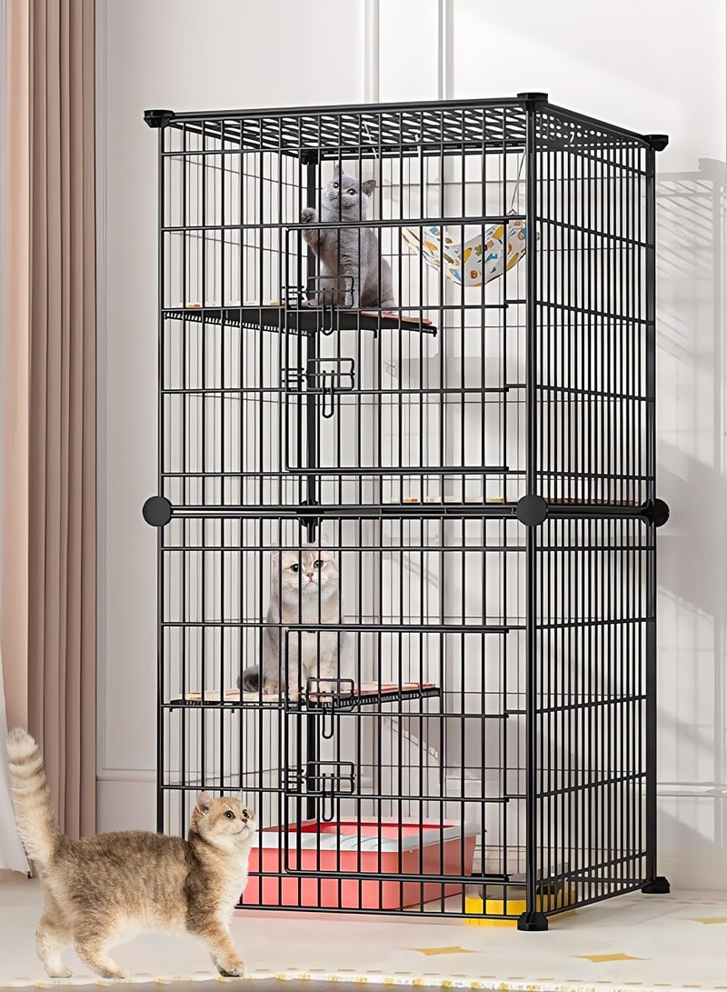 Kidle Cat Cage Cat Enclosures Metal Cat Kennels Playpen for 1-2 Cats, Rabbit - Image 2