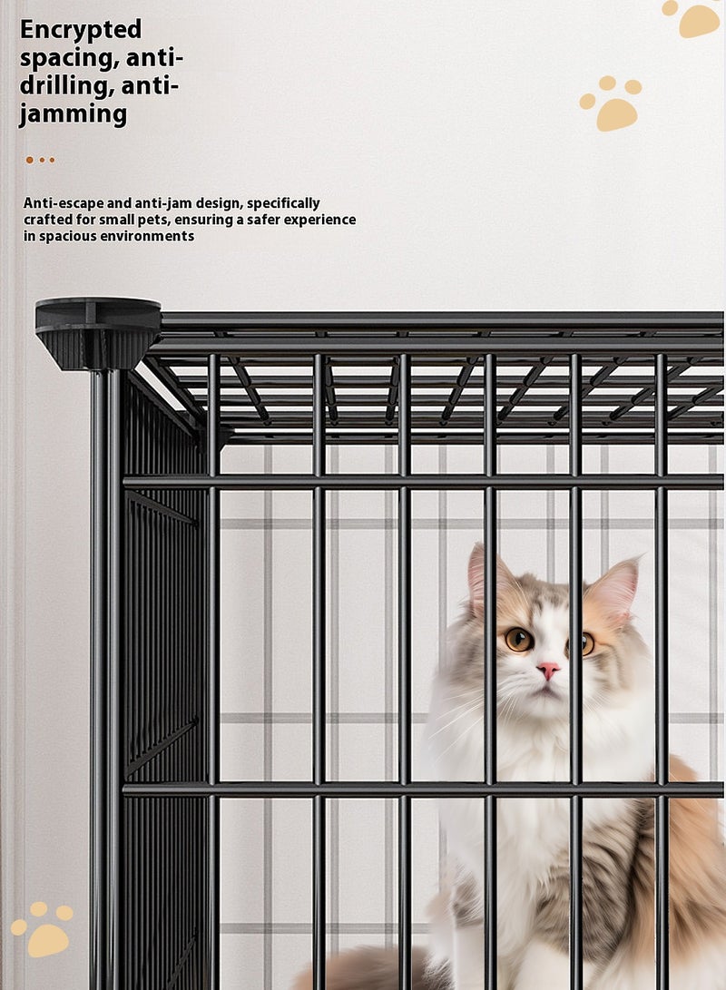 Kidle Cat Cage Cat Enclosures Metal Cat Kennels Playpen for 1-2 Cats, Rabbit - Image 5