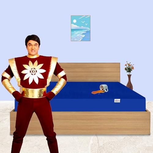 GADDA CO Cotton Feel Terry Waterproof Mattress Protector for King Size Bed | Ultra Soft, Breathable & Hypoallergenic Mattress Cover | 75x72 inch (6.25x6 ft), Royal Blue – Pack of 1 - Image 3